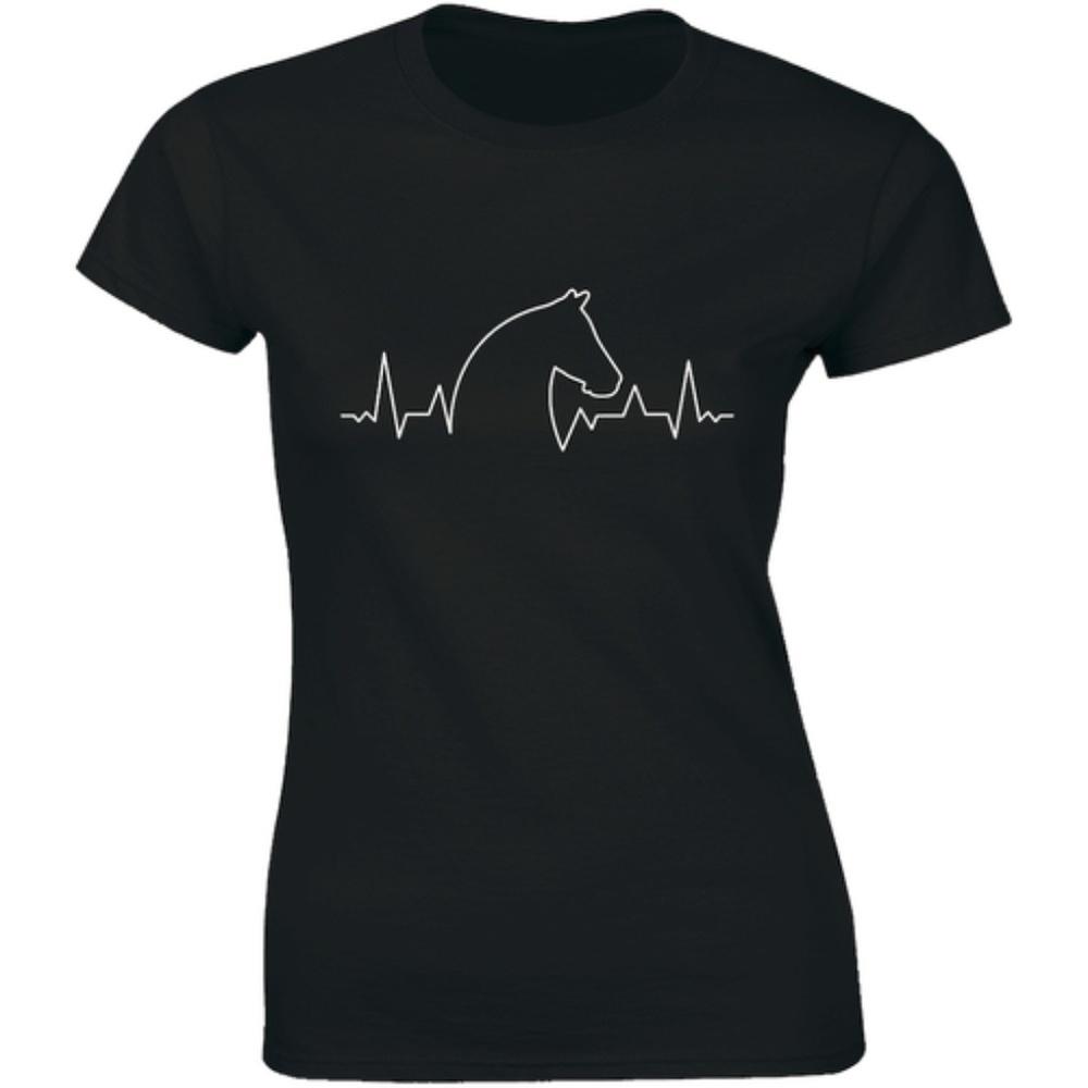 Horse Heartbeat Pulse Ekg Equestrian T-shirt Tees
